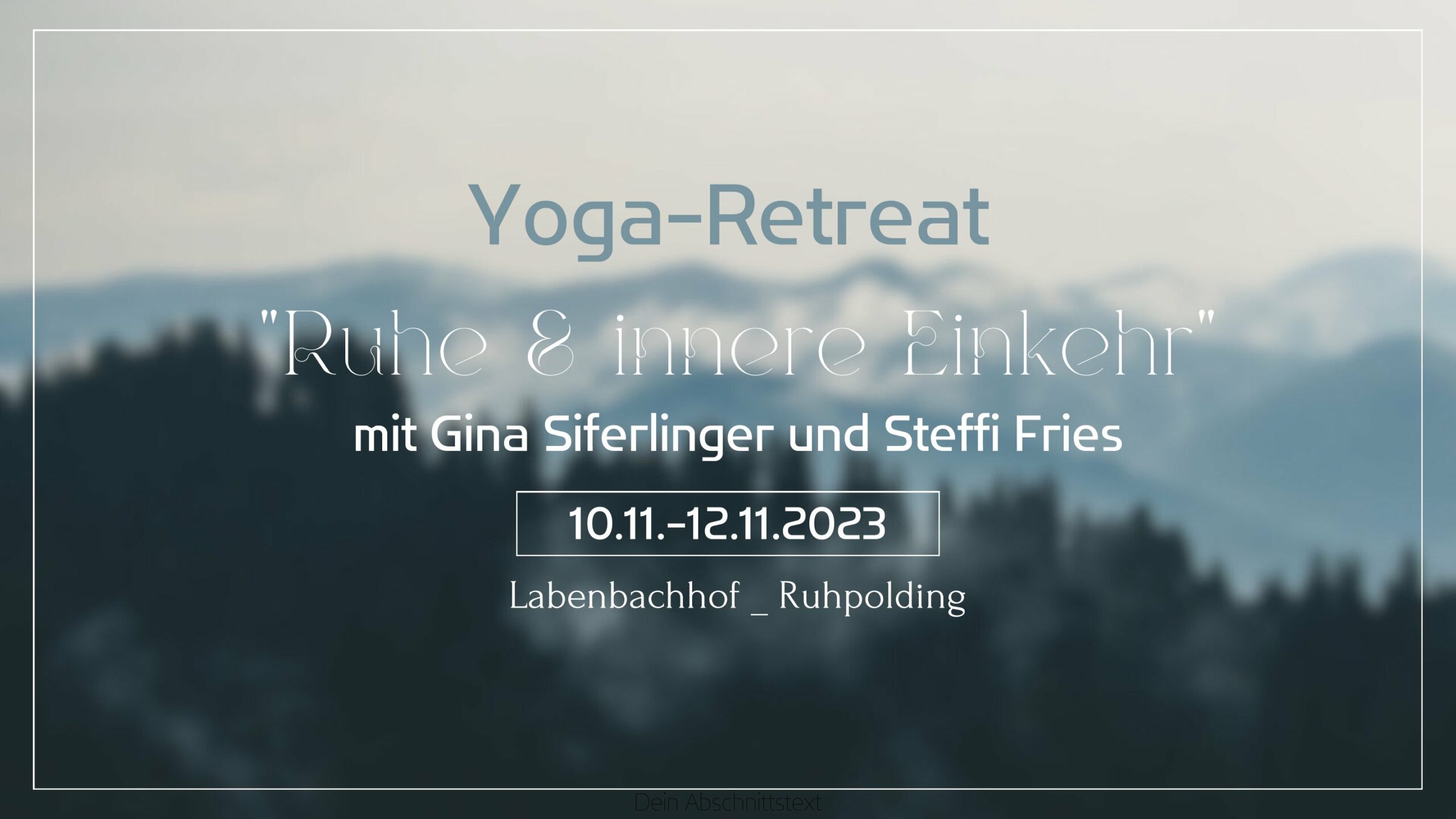 Read more about the article Yoga Retreat „Ruhe & innere Einkehr“