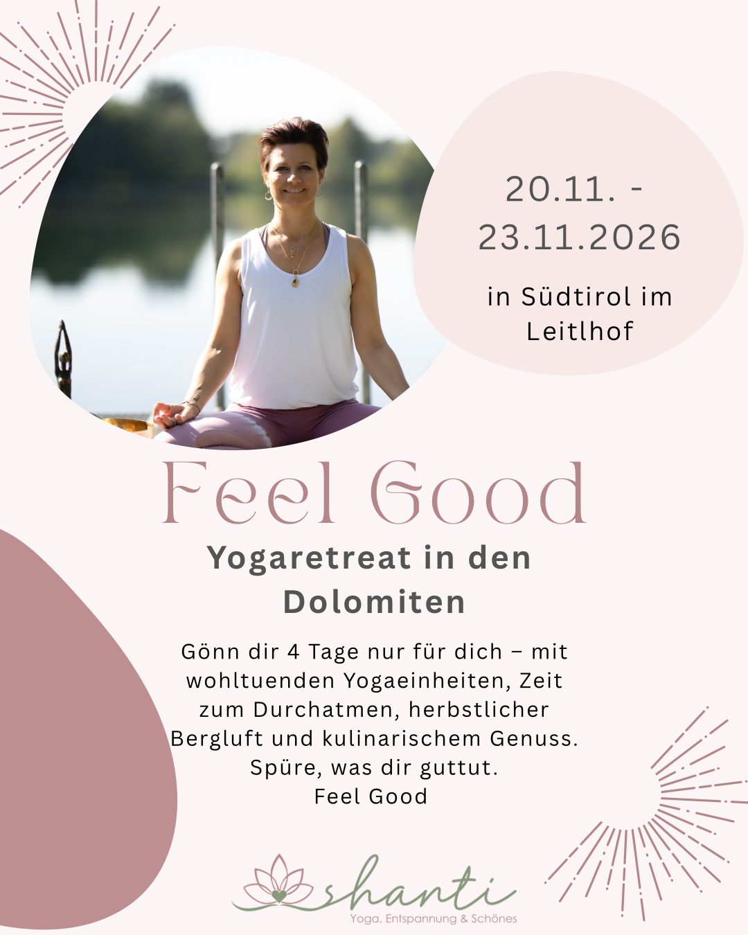 Yoga Retreat Feel Good in den Dolomiten mit Steffi Fries, 20.–23.11.2026