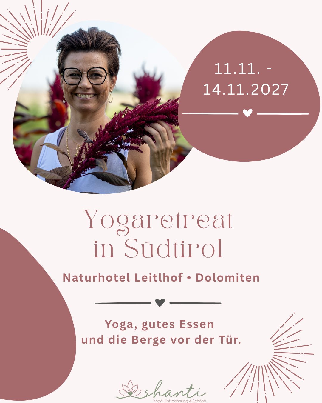 Yoga Retreat in Südtirol mit Steffi Fries im Naturhotel Leitlhof, 11.–14.11.2027